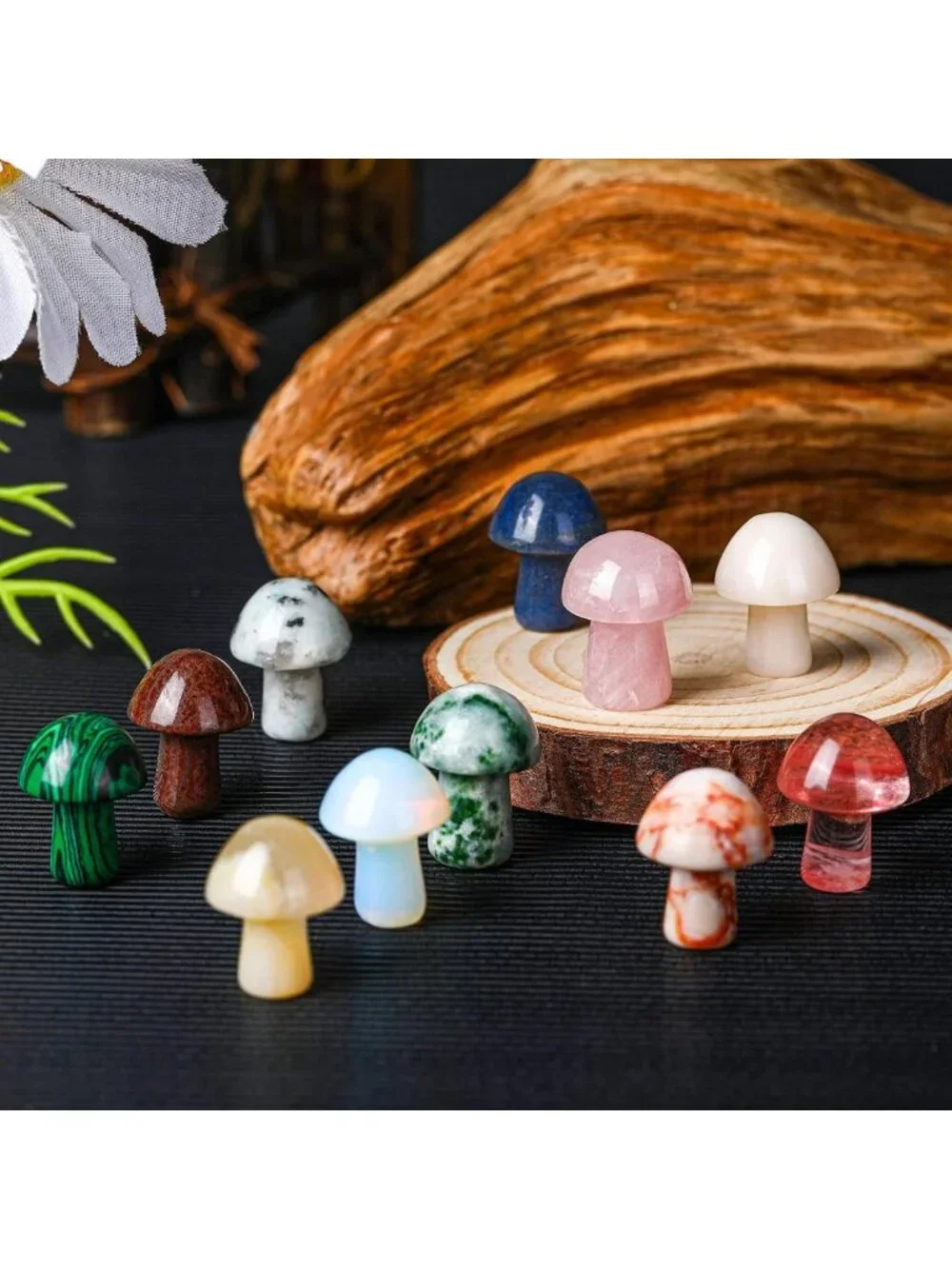 120 Crystal Mushroom Sculptures - Unique Home Decor for Crafting & Display